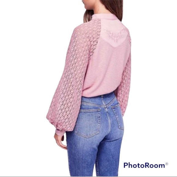 Free People Rose Sweetest Thing Thermal size m - Picture 3 of 14